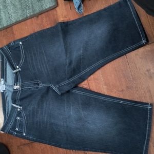 Karen T denim capris with bling